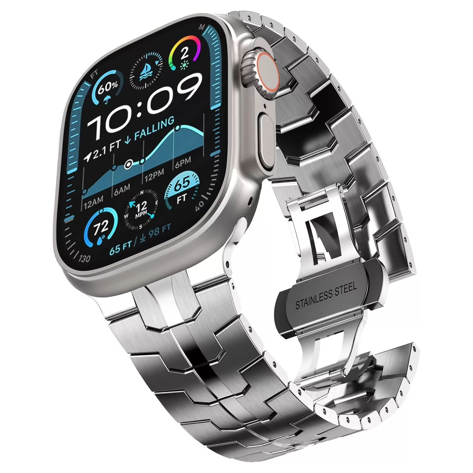 بند گوف مدل Link Metalix مناسب برای اپل واچ سری 1/2/3/4/5/6/7/8/9/SE/ULTRA/ULTRA 2 سایز 42/44/45/49 میلی متری