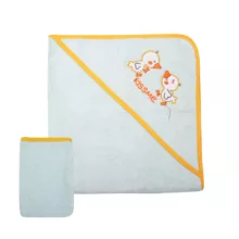 حوله نوزادی آدمک مدل جوجه سایز 85×85 سانتی متر به همراه لیف