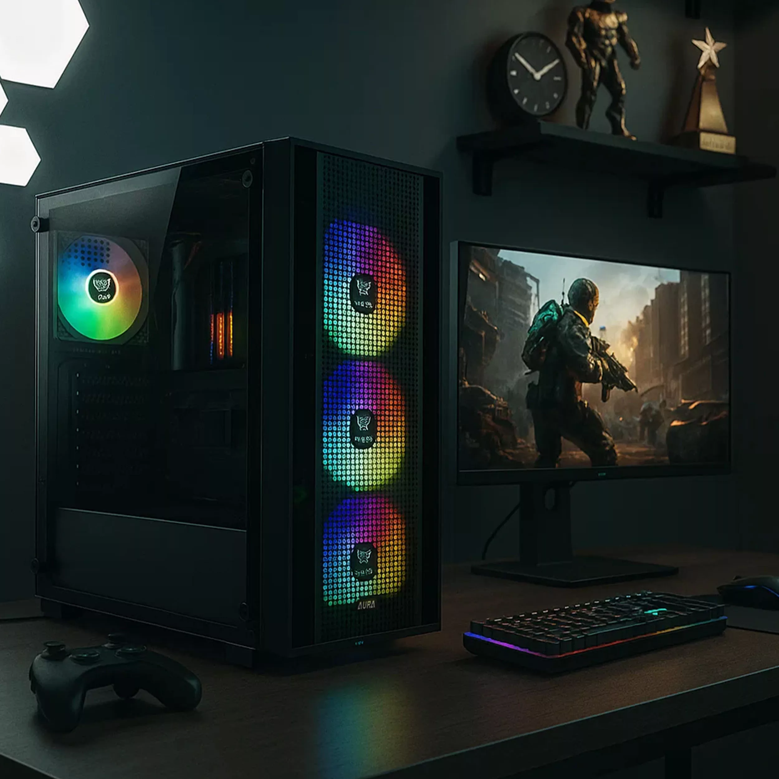 کیس کامپیوتر گیمینگ گیم دیاس مدل AURA GC2 ELITE ARGB