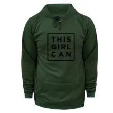 هودی زنانه مدل گرل کن رنگ یشمی