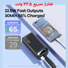 پاوربانک ریمکس مدل RPP-660 22.5W ظرفیت 30000 میلی آمپر ساعت