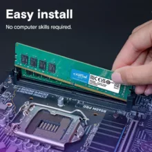 رم دسکتاپ DDR4 تک کاناله 3200 مگاهرتز CL22 کروشیال مدل PC4-25600 ظرفیت 16 گیگابایت