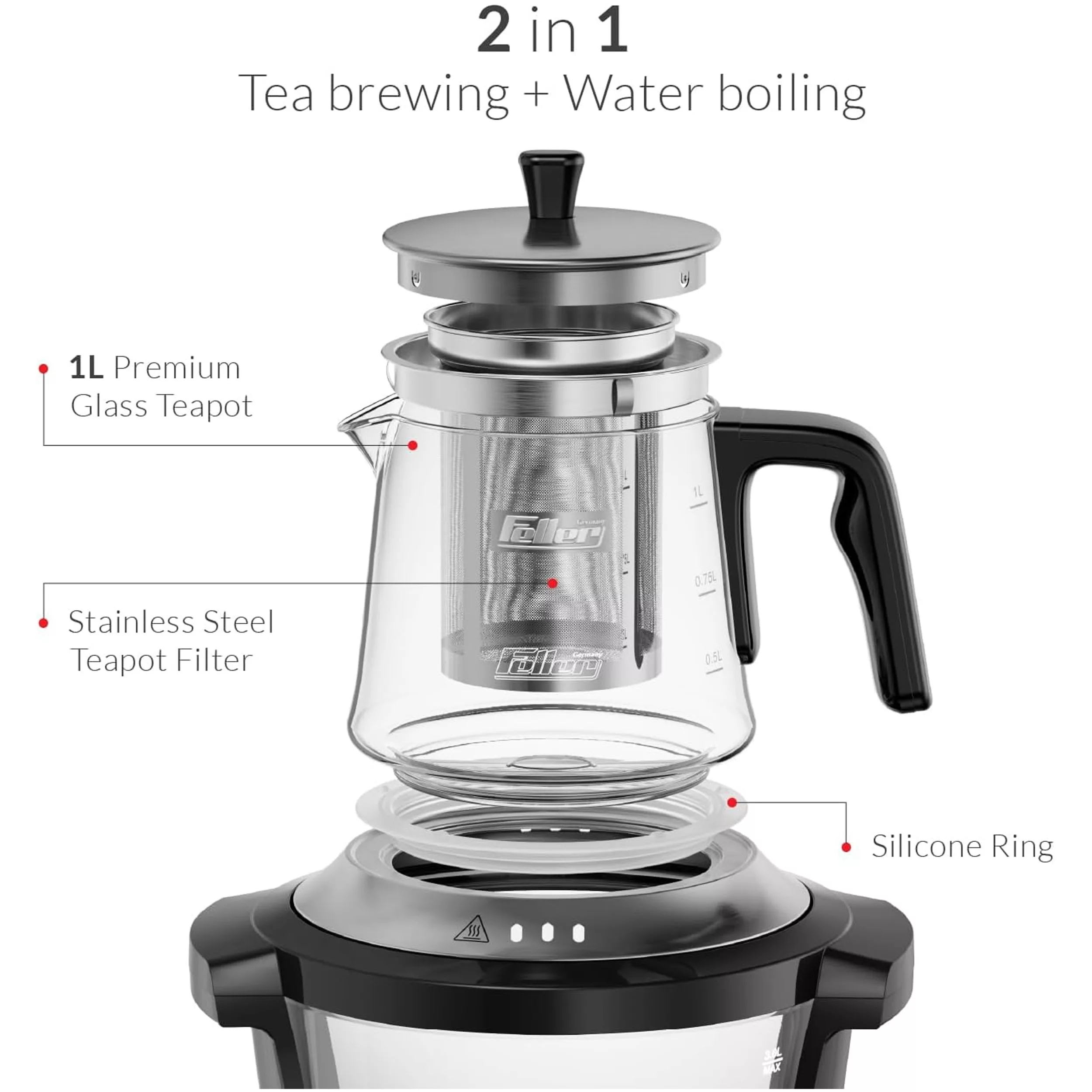 چای ساز روی هم فلر مدل TS390