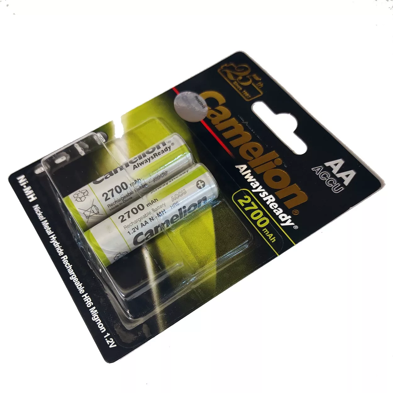 باتری قلمی قابل شارژ کملیون مدل AlwaysReady2700 بسته دو عددی