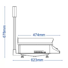 ترازو فروشگاهی محک مدل 14000Pro با ظرفیت 70کیلوگرم