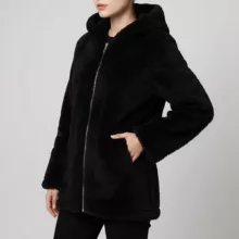 سویشرت زنانه مدل گوش دار رنگ مشکی