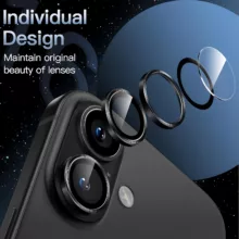 محافظ لنز دوربین شیشه‌ای اسپیگن مدل Optik Pro مناسب برای گوشی موبایل اپل iPhone 16