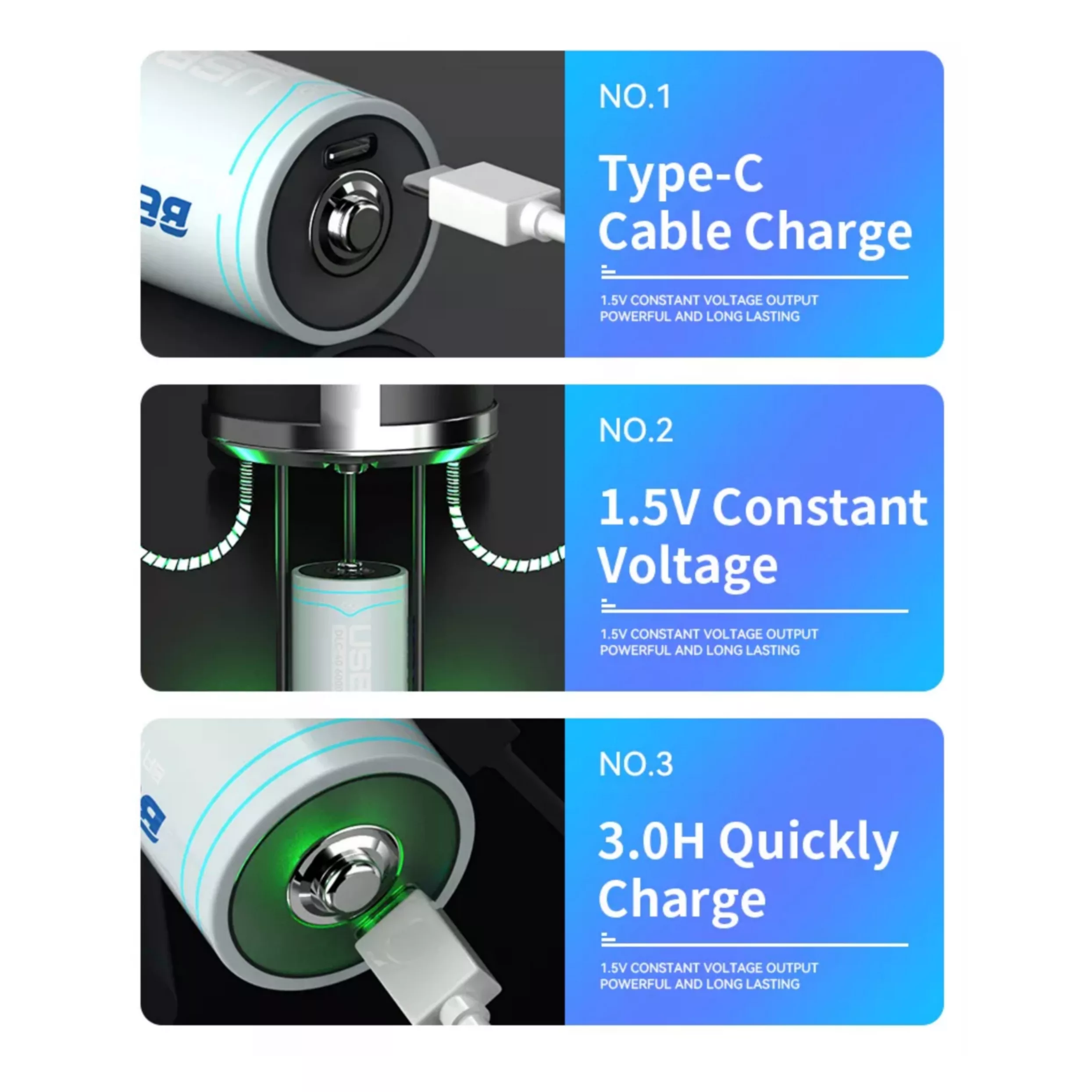 باتری قابل شارژ C بستون مدل USB-TYPE C-CHARGING