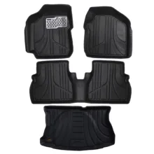 کفپوش سه بعدی خودرو مکس مدل MAX-MH مناسب برای کوییک R به همراه کفپوش صندوق خودرو