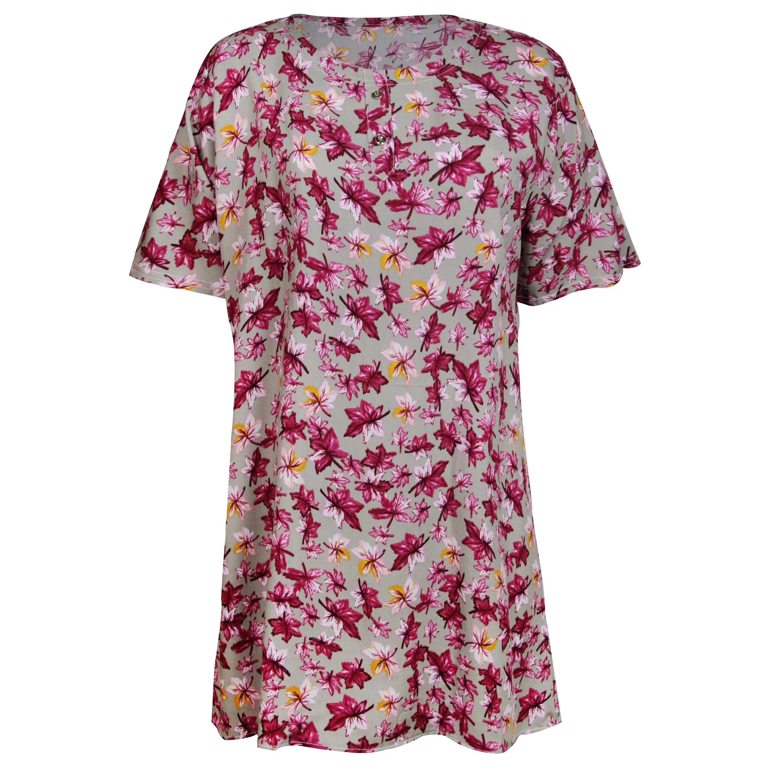 تونیک زنانه ماییلدا مدل برگهای پاییزی کد 5195-8 رنگ سبز روشن