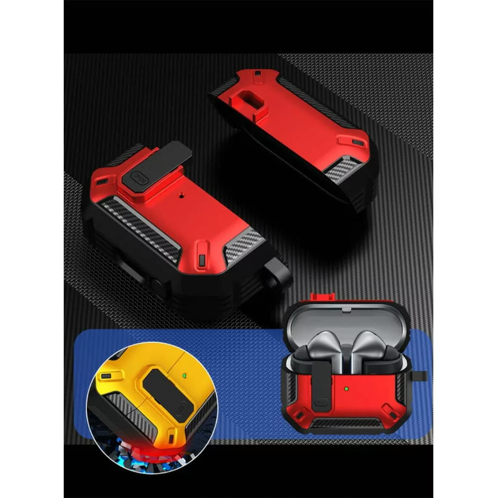 کاور اپیکوی مدل EggShell Carbon مناسب برای هدفون سامسونگ Galaxy Buds 3 / 3 Pro به همراه آویز