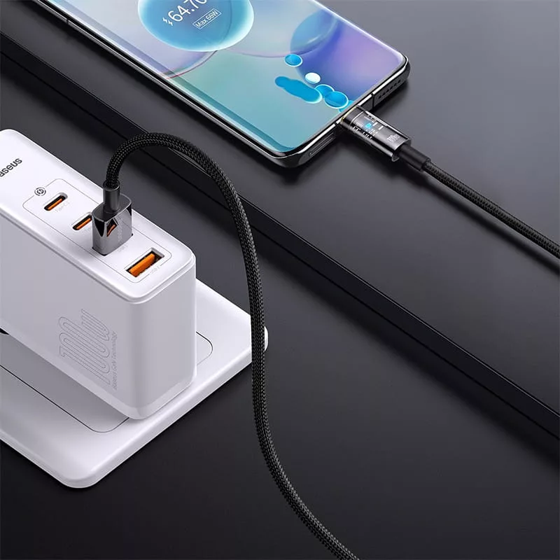 کابل تبدیل USB به USB-C بیسوس مدل CATS000201 Fast Charge 5A طول1 متر