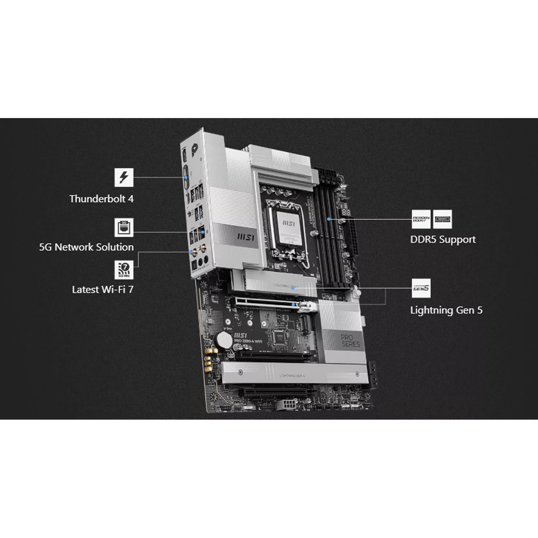 مادربرد ام اس آی مدل PRO Z890-A WIFI