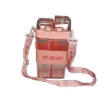 قمقمه آب طرح دو مخزنه مدل کرومی طرح ملودی گنجایش 0.5 لیتر