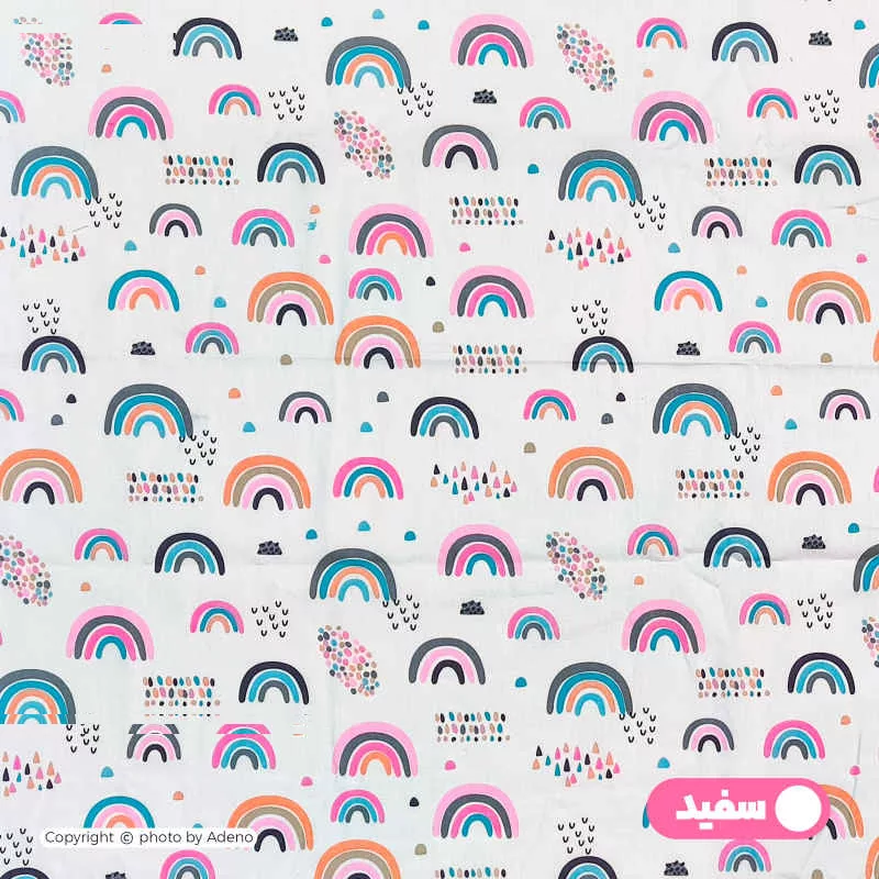 ملحفه نوجوان آدنو مدل رنگین کمان کد FI29 سایز 80x180 سانتی متر
