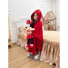 حوله پالتویی کودک مدل شنلی سایز 120x85 سانتی‌متر