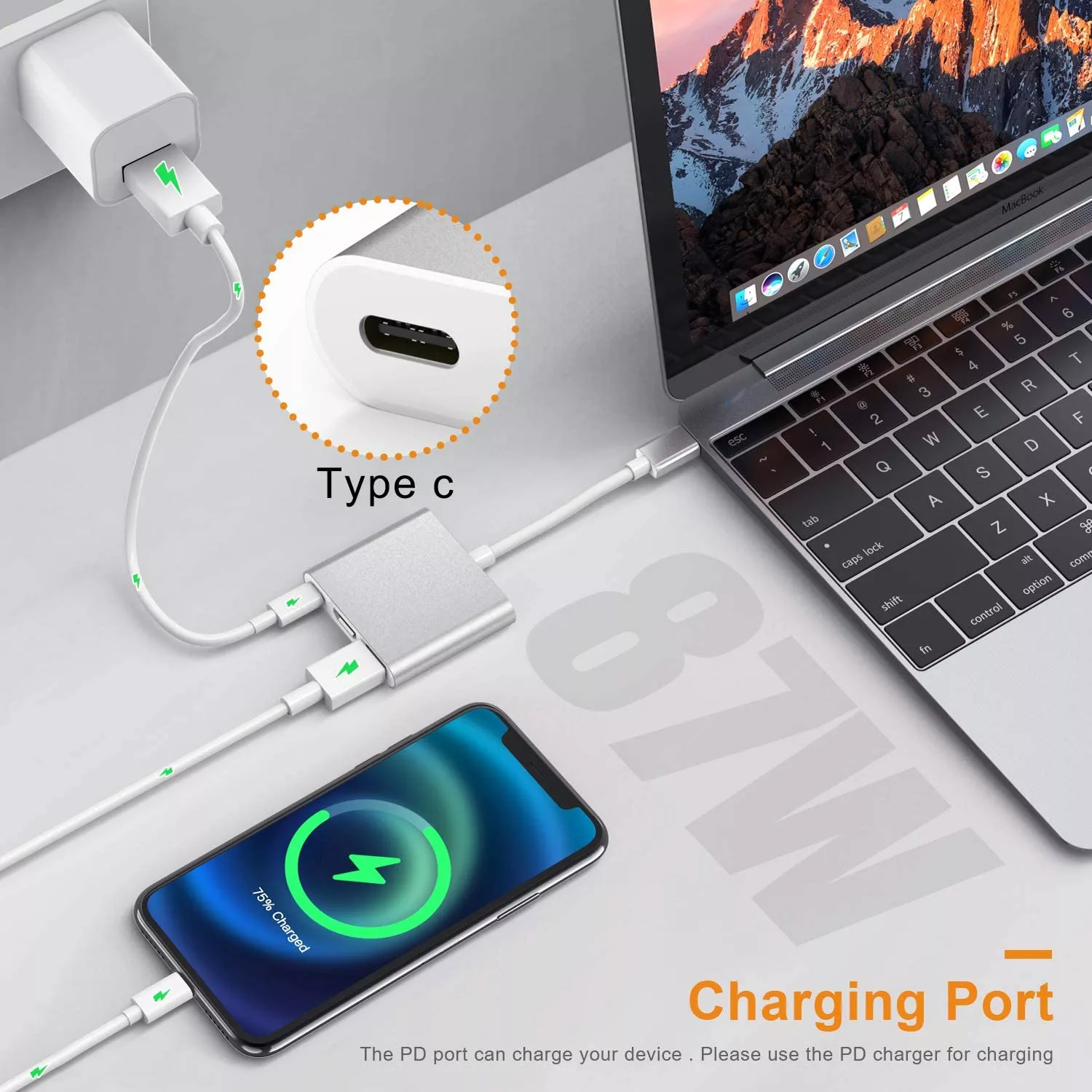 مبدل USB-C به USB-C / USB 3.0 / HDMI 4K مدل Adapter 3 in1