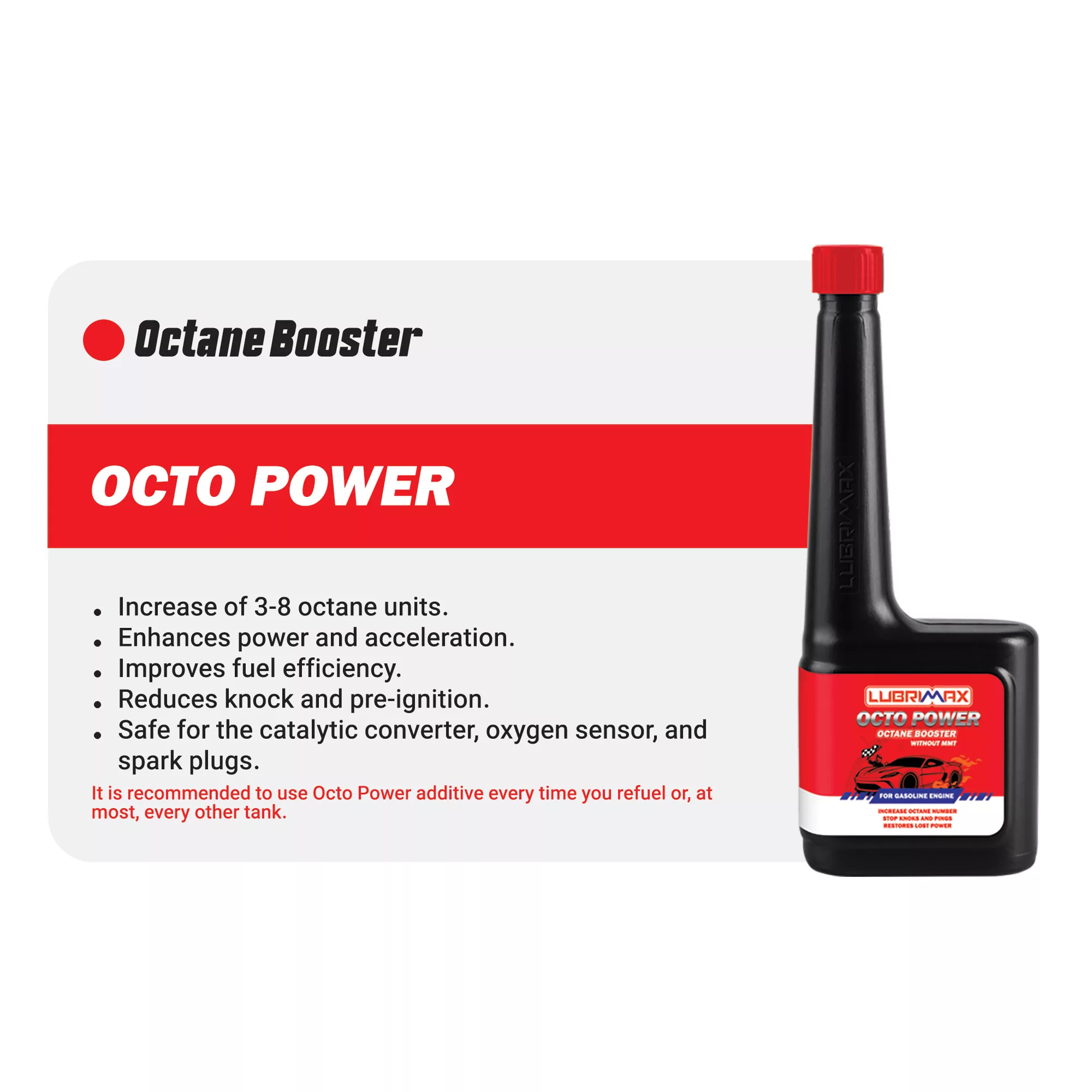 اکتان بوستر لوبریمکس مدل اکتو پاور حجم 300 میلی لیتر بسته 2 عددی