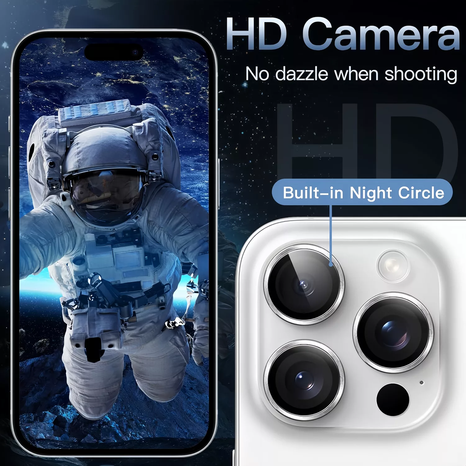 محافظ لنز دوربین شیشهای مک کوی مدل AF مناسب برای گوشی موبایل اپل iPhone 16 Pro