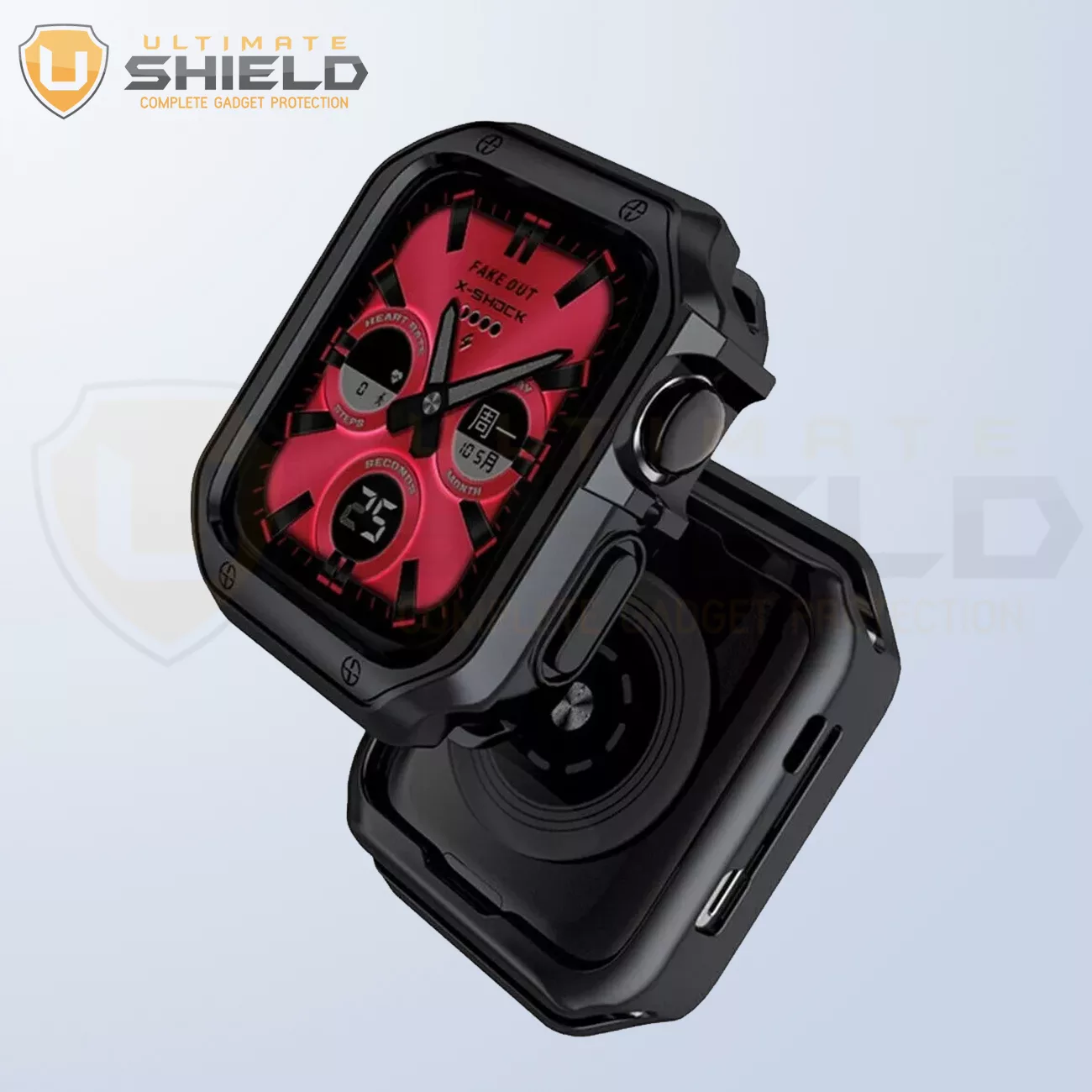 بند آلتیمیت شیلد مدل 3BLX مناسب برای اپل واچ سری 7/8/9 سایز 45 میلی متری به همراه کاور