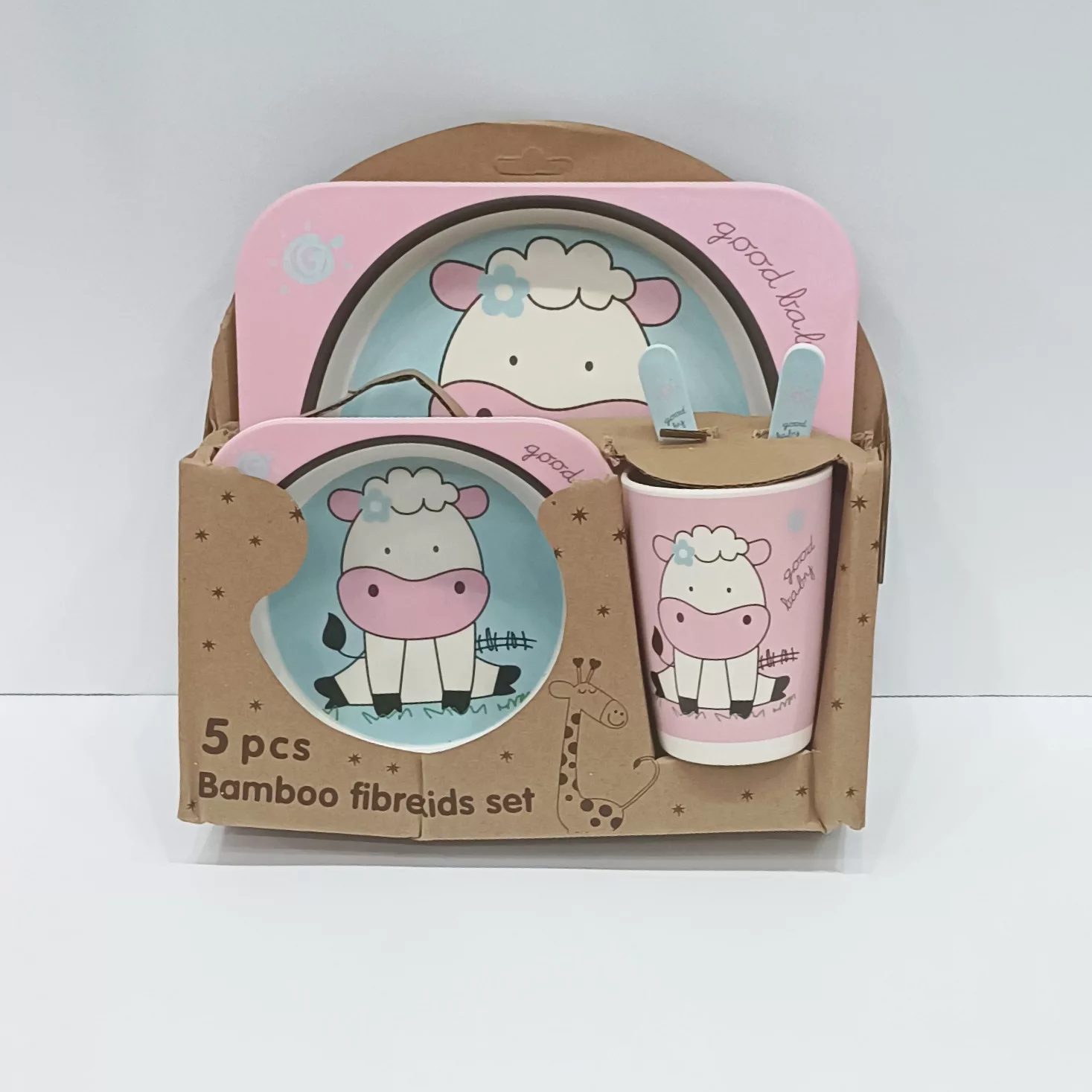 ظرف غذای 5 تکه کودک بامبو مدل ببعی