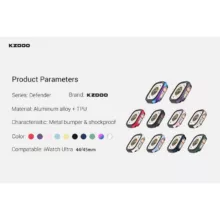 کاور کی -زد دوو مدل DEFENDER مناسب برای اپل واچ 44/45 میلی متری سری 7 / 8 / 9