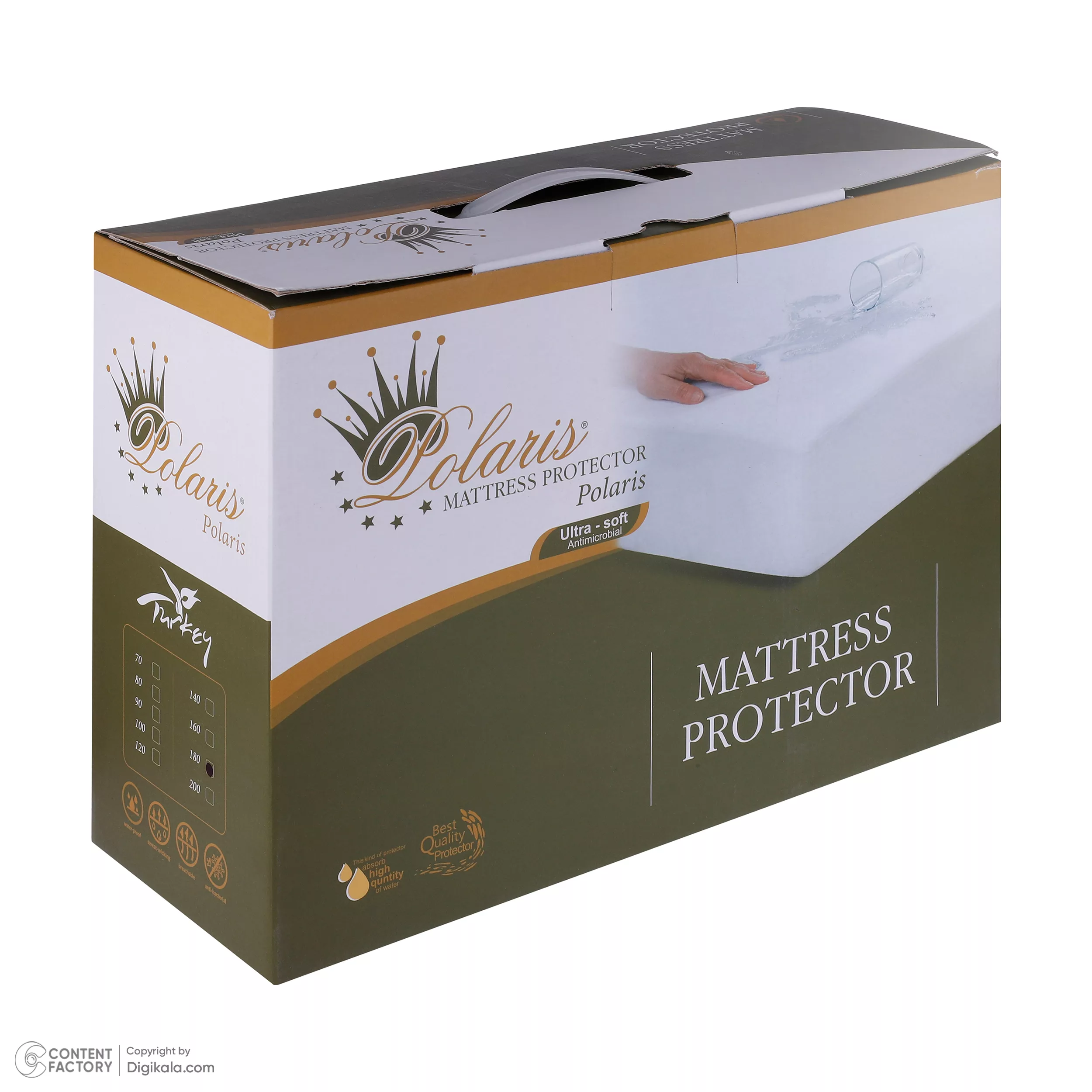 محافظ تشک پلاریس مدل Ultra Soft ضدآب نانو سایز 180x200 سانتی متر