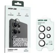 محافظ لنز دوربین گرین لاین مدل Armor مناسب برای گوشی موبایل سامسونگ Galaxy S25 Ultra