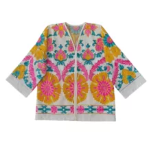 کت زنانه مدل سوزندوزی کد ۹۰ رنگ سفید