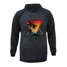 هودی زنانه مدل نخل کد ۱ رنگ ذغال سنگی