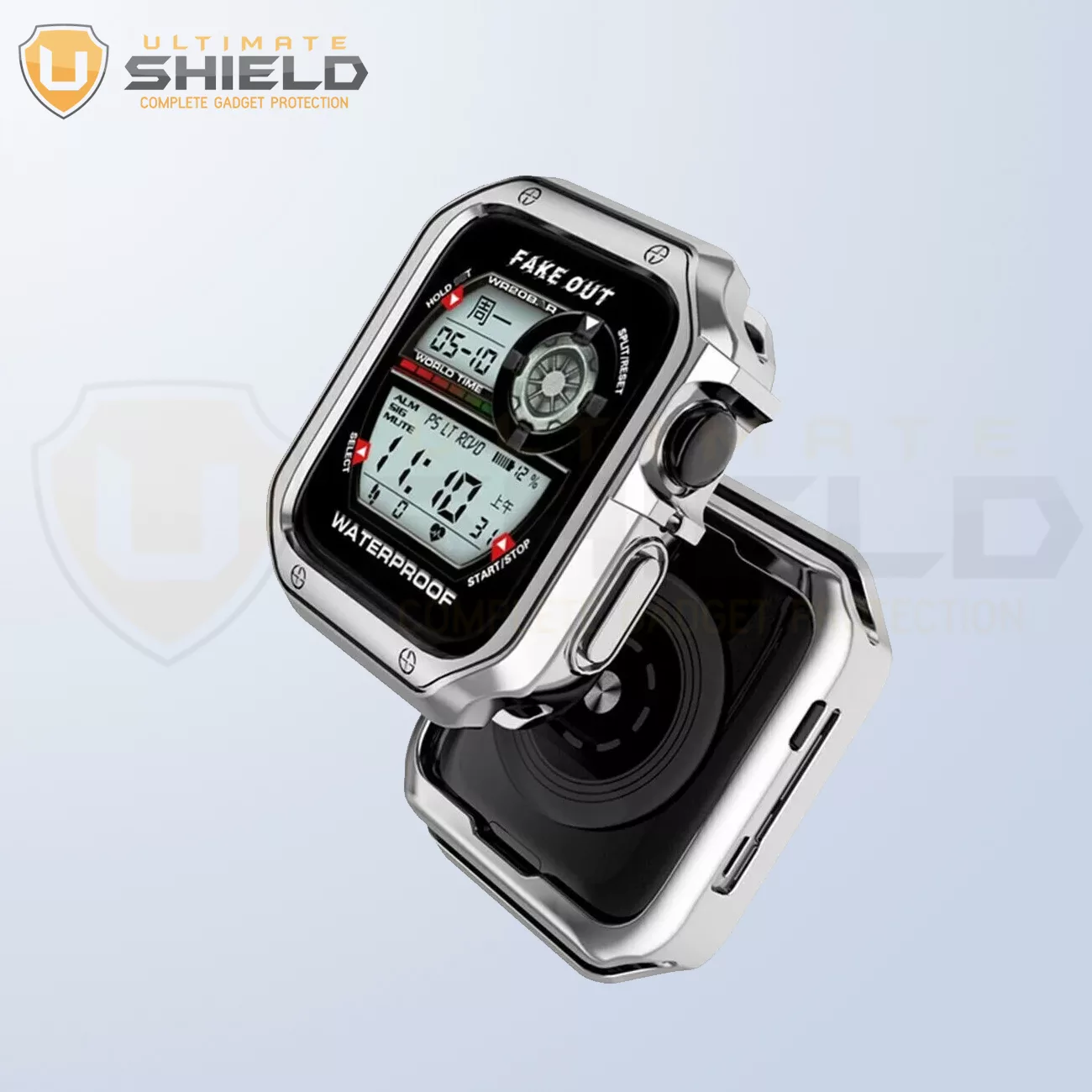 بند آلتیمیت شیلد مدل 3BLX مناسب برای اپل واچ سری 7/8/9 سایز 45 میلی متری به همراه کاور