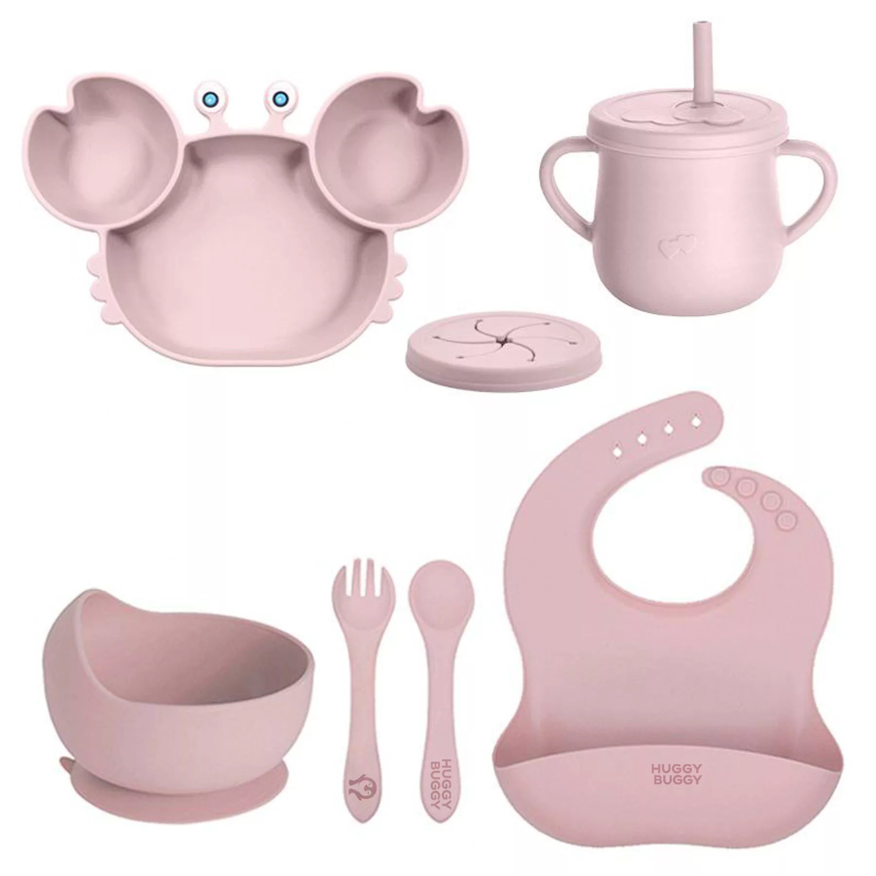 سرویس غذا خوری 8 پارچه کودک هاگی باگی مدل سیلیکونی