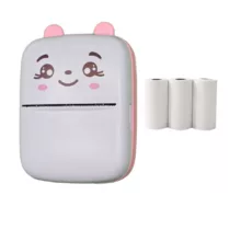 پرینتر لیبل زن ناب سل مدل پرتابل شارژی کد PI-NAAB002 به همراه سه عدد رول کاغذی