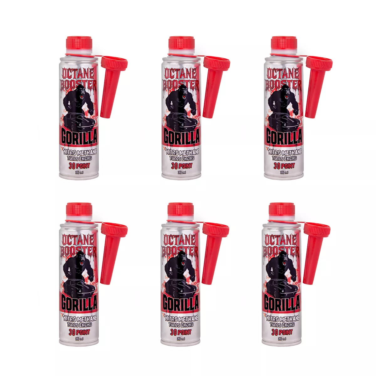 مکمل سوخت خودرو بنزینی گوریلا مدل NITROMETHANE کد 886055 حجم 280 میلی لیتر بسته 6 عددی