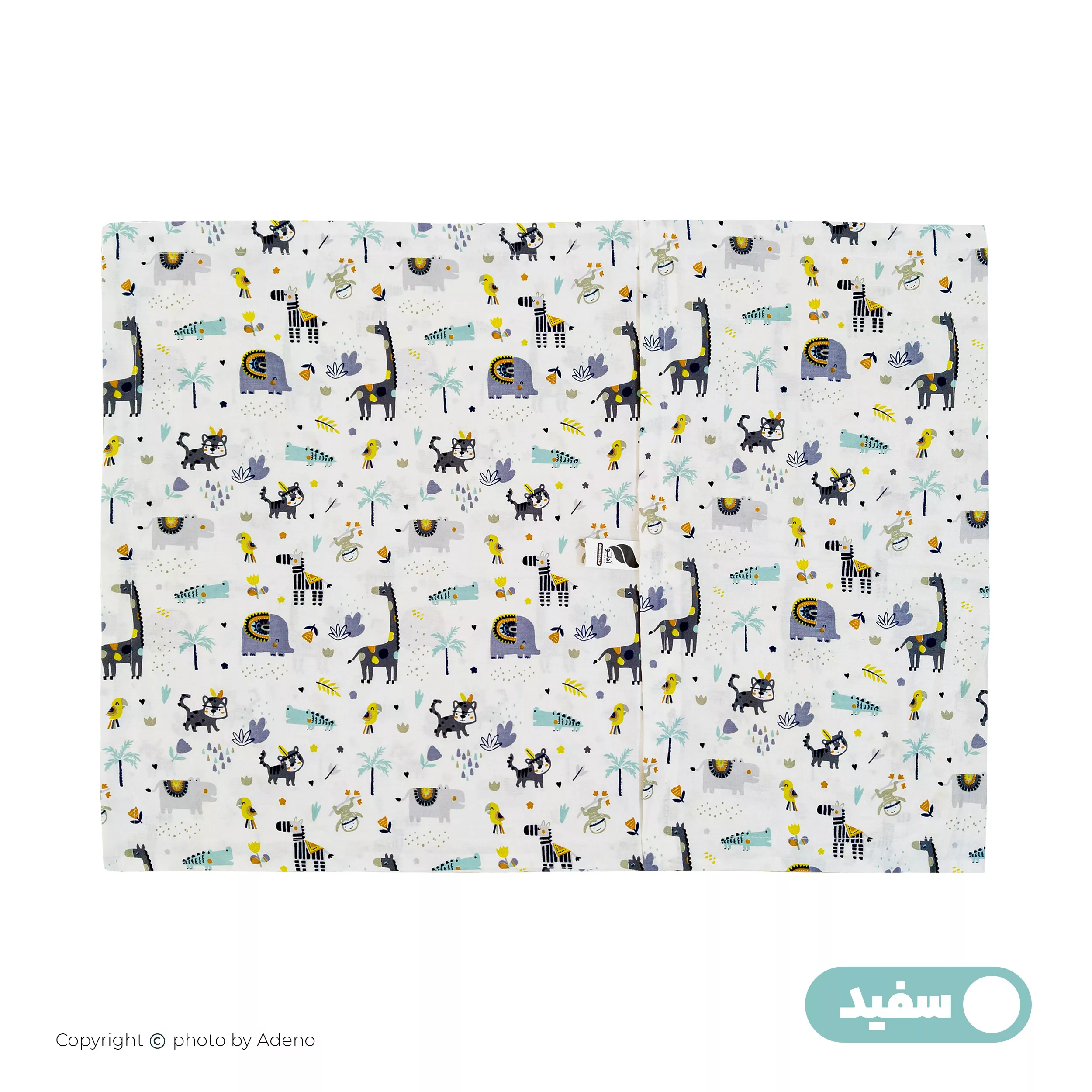 روبالشی فیلور آدنو مدل حیوانات کد FI45 سایز 70x50 سانتی متر بسته 2 عددی