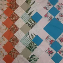 روتختی یک نفره مدل چهل تکه دست دوز سایز 175x125 سانتی‌متر