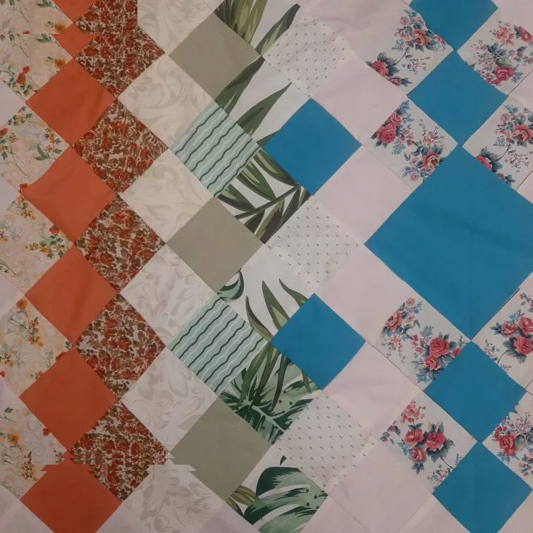 روتختی یک نفره مدل چهل تکه دست دوز سایز 175x125 سانتیمتر