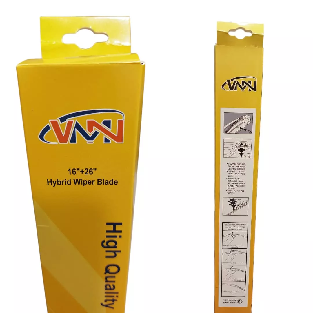 تیغه برفپاکن وی ام ان مدل هیبریدی "26+"16مناسب برای پژو 206،207 بسته 2 عددی