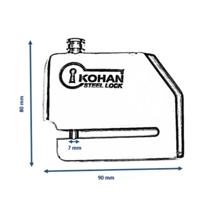 قفل دیسک موتور کهن مدل نهنگی کد دوشیار پله ای
