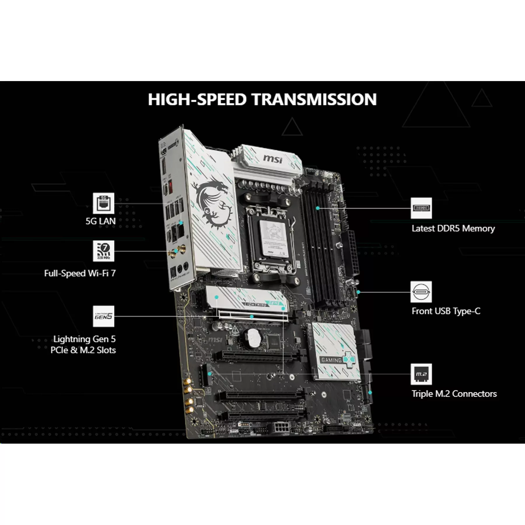 مادربرد ام اس آی مدل B850 GAMING PLUS WIFI