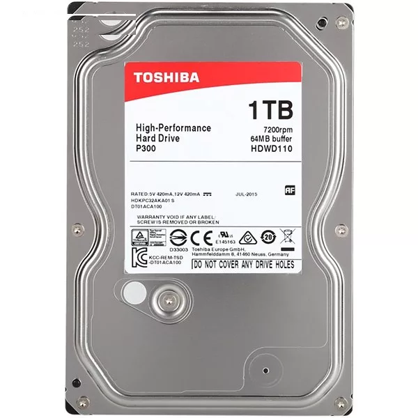 هارددیسک اینترنال توشیبا مدل P300 HDWD110UZSVA ظرفیت 1 ترابایت