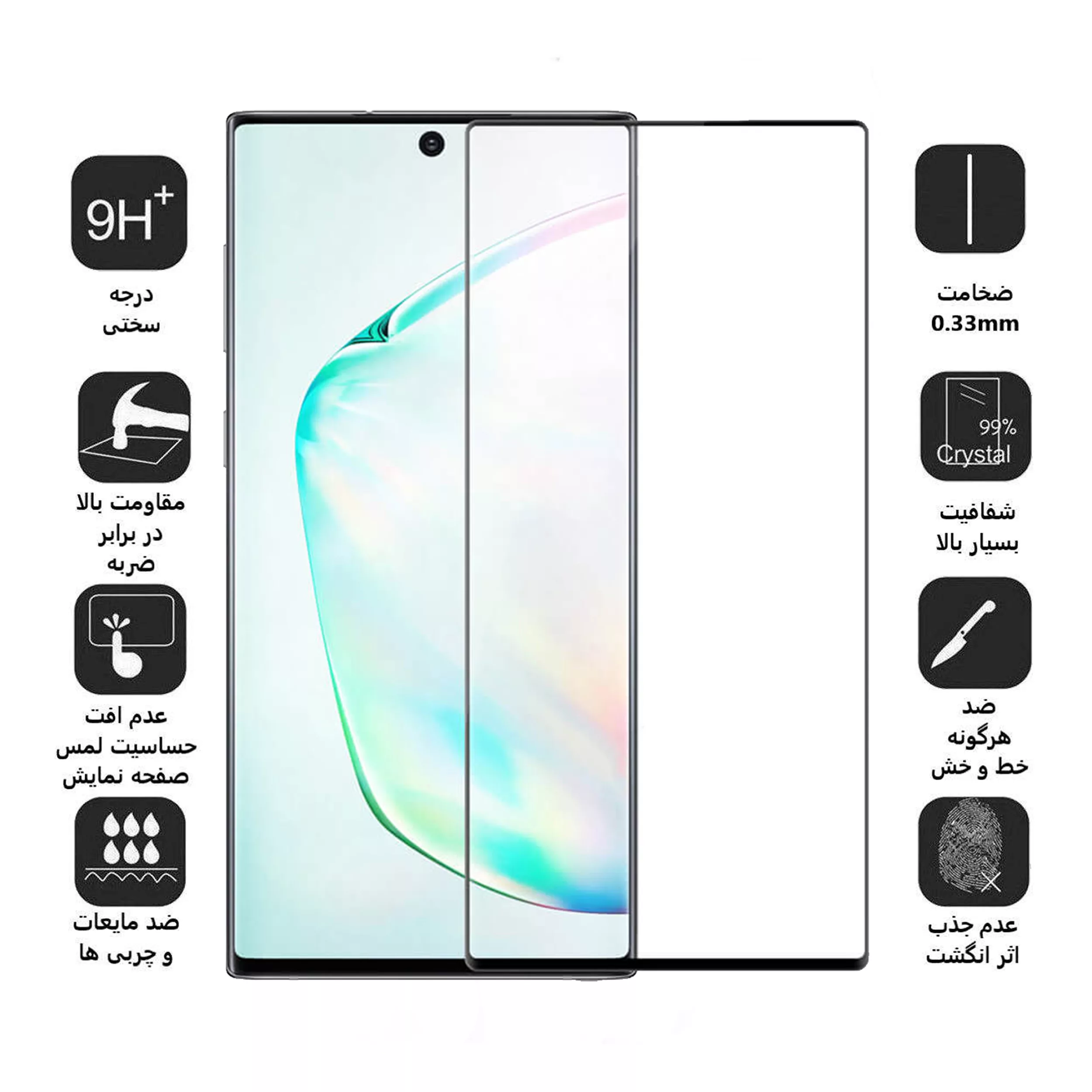 محافظ صفحه نمایش بوف مدل Full-Glue مناسب برای گوشی موبایل سامسونگ Galaxy Note 20 Ultra