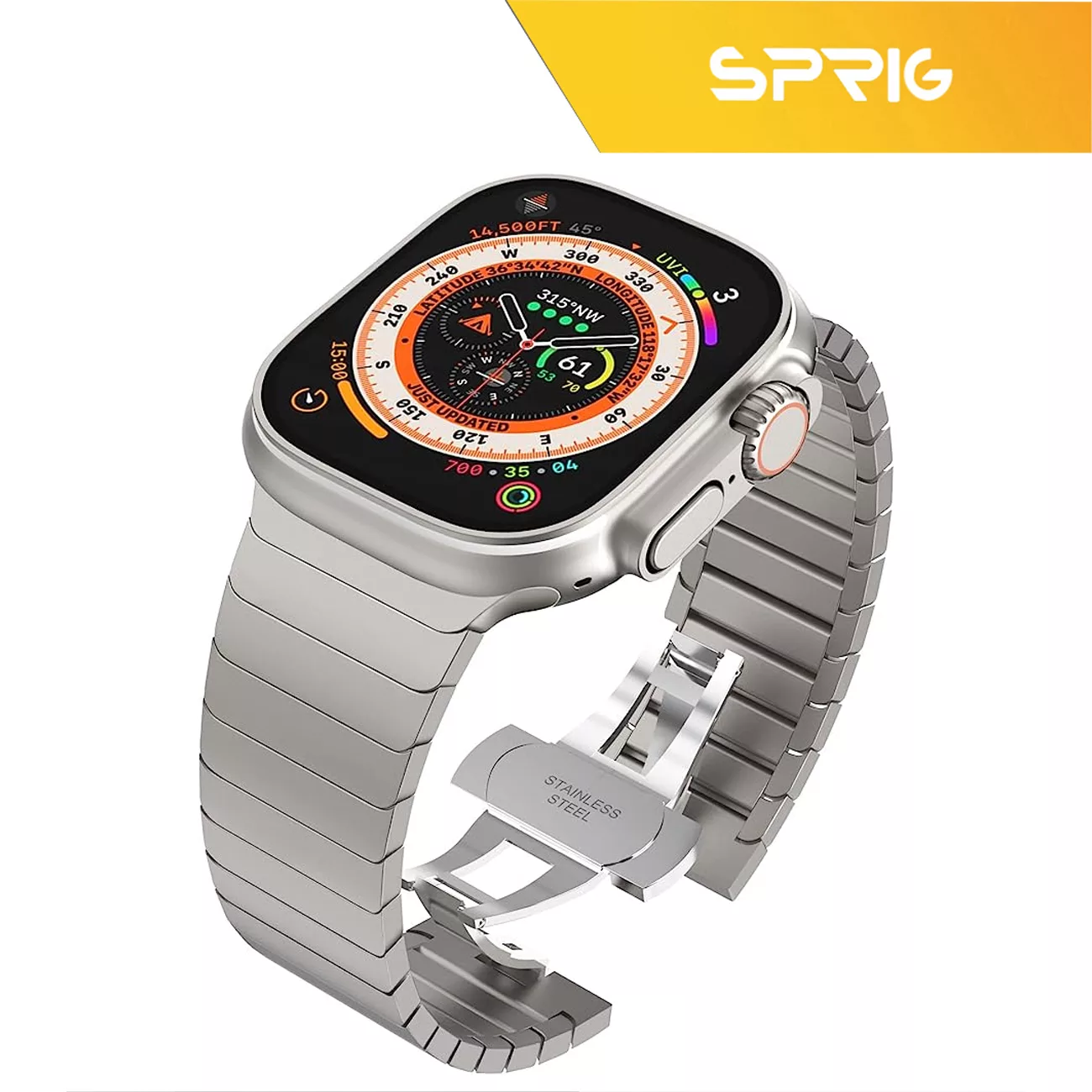 بند اسپریگ مدل Swatch مناسب برای اپل واچ Ultra 49 میلی متری به همراه کاور