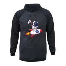 هودی زنانه مدل فضانورد کد ۱۸ رنگ ذغال سنگی