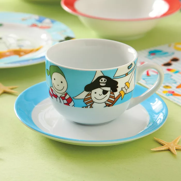 سرویس غذا خوری 5 پارچه کودک چینی زرین ایران سری ایتالیا اف مدل Payret درجه عالی