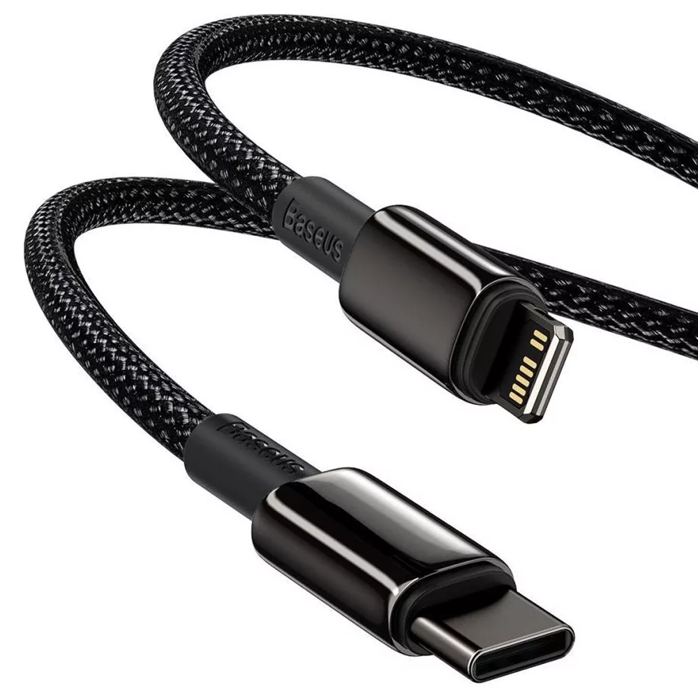 کابل تبدیل USB-C به لایتنینگ باسئوس مدل Tungsten طول 2 متر