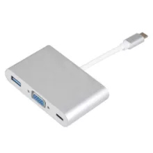 مبدل usb-c به VGA/ USB/ usb-c مدل MULTIPORT