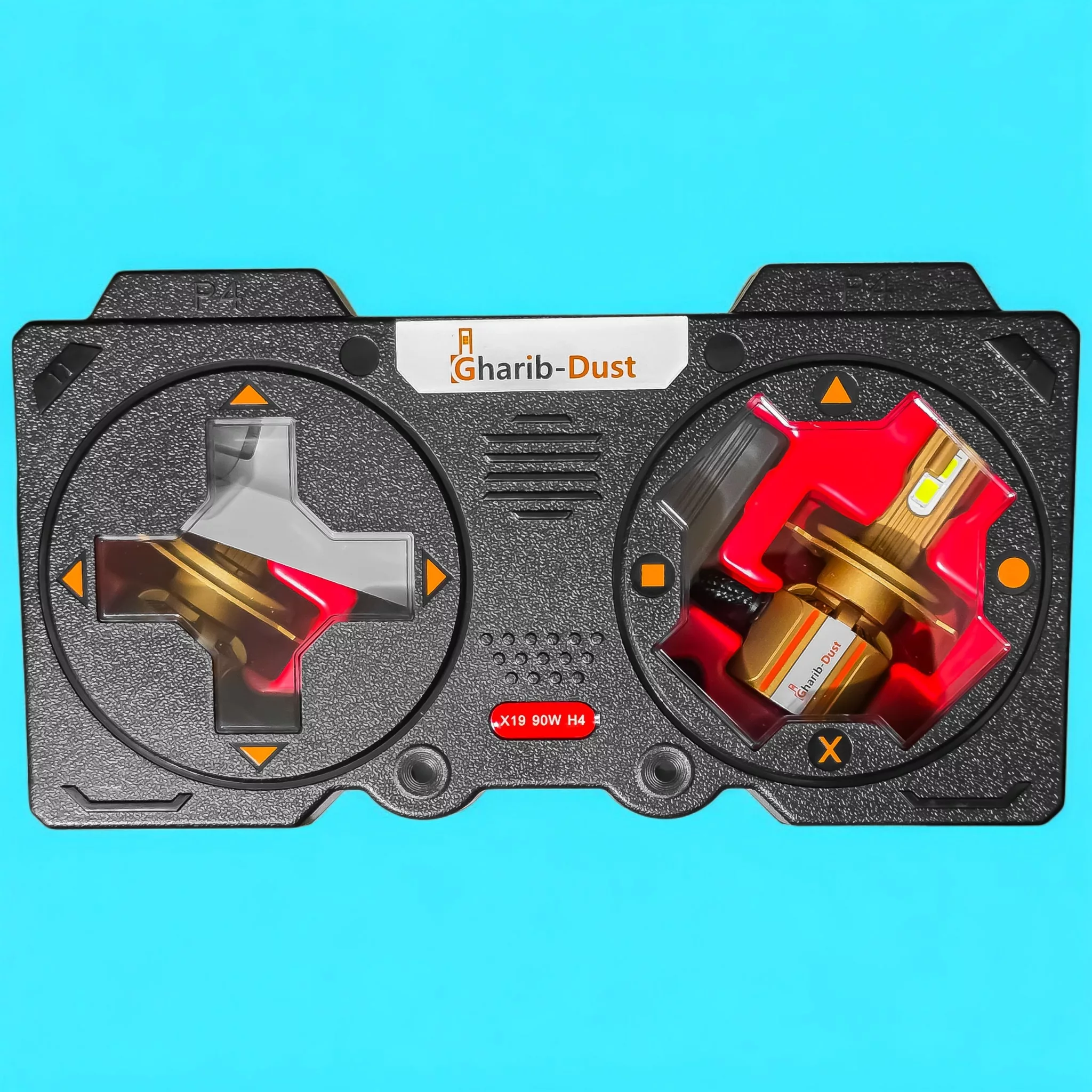 لامپ نور پایین و نور بالا چراغ جلو تک حالته بست یدک مدل یخی کد X19 پایه H4 مناسب برای پراید ۱۳۱، ۱۴۱، ۱۵۱ بسته ۲ عددی