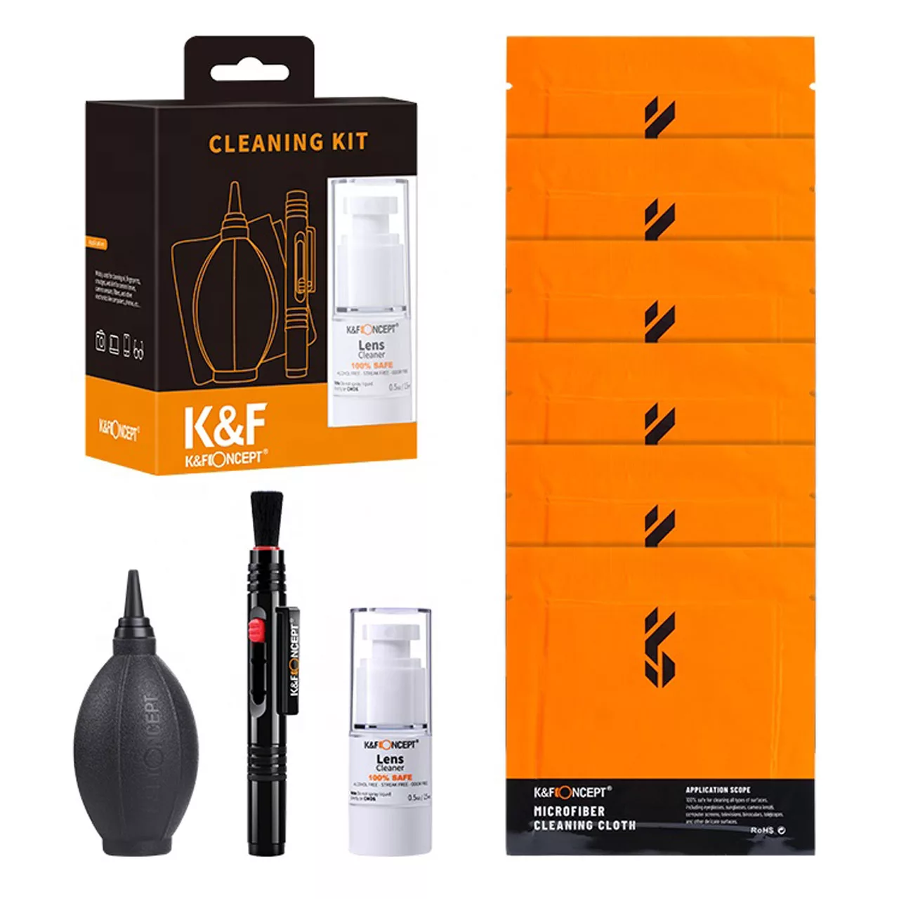 کیت تمیز کننده لنز دوربین کی اند اف کد SKU.1618