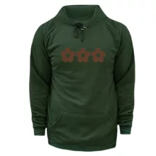 هودی زنانه مدل گل رنگ یشمی